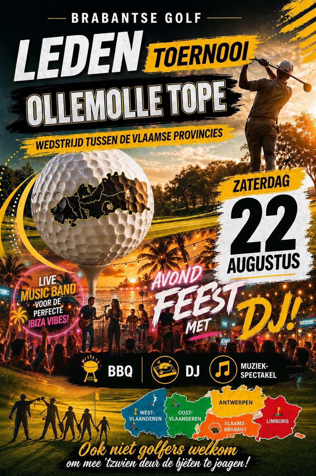 Brabantse Golf Leden Tornooi en Feest – Ollemolle Tope